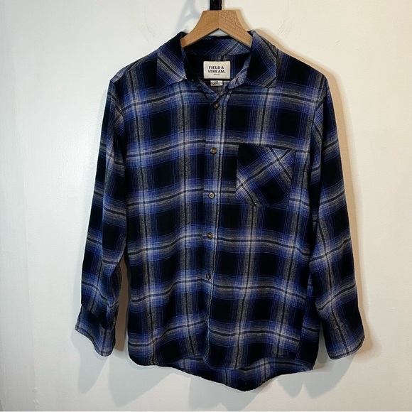 Men’s | Field & Stream Blue and White Flannel Button Down | Small - Picture 2 of 7